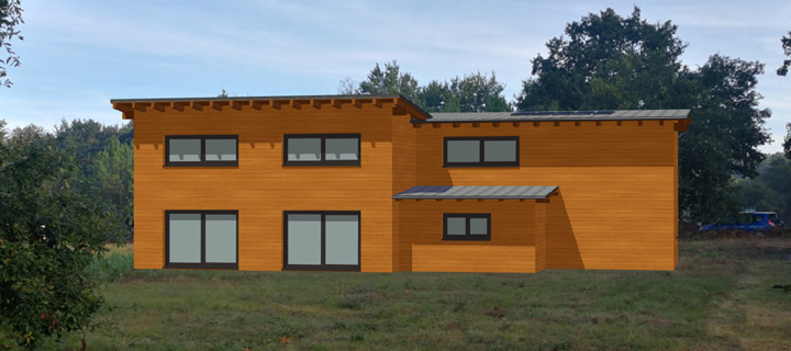Maison ossature bois à Magescg, Landes (40)