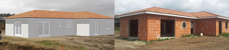 Plan d'une maison individuelle à Soustons dans les Landes