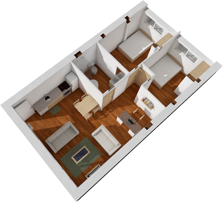plan d'amÃ©nagement d'un appartement Ã  Mont de Marsan, Landes (40)