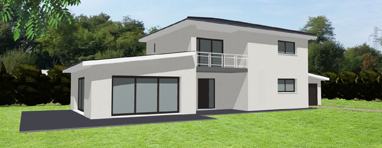 Plan maison contemporaine
