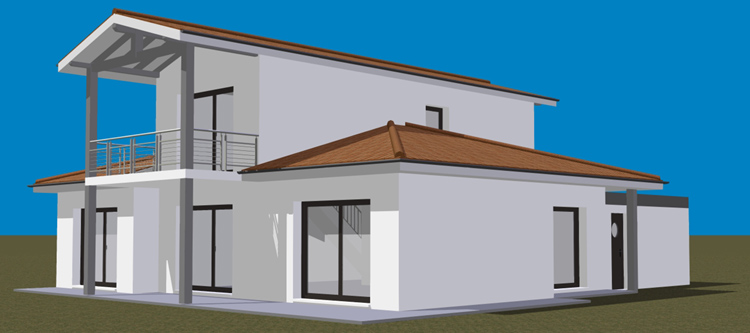 Maison contemporaine à étage