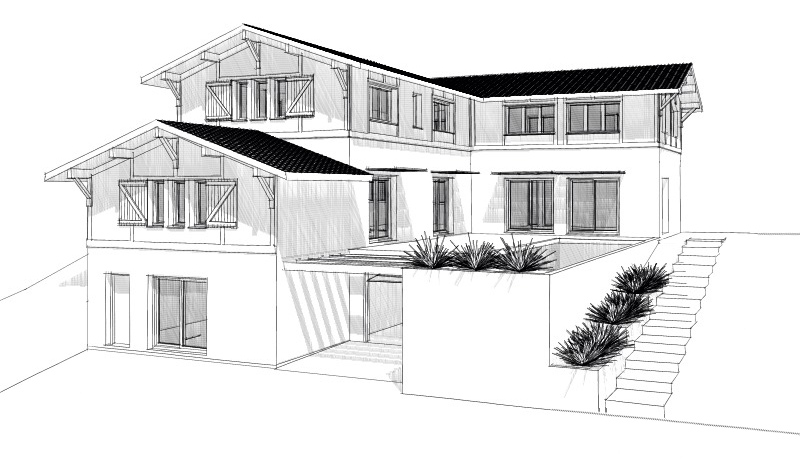 Maison traditionnelle sur 3 niveaux; Capbreton, landes(40)